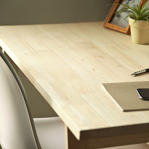 パソコンデスク（120cm幅・天然木・高さ70cm・足元棚付） EZ1-DESKH018