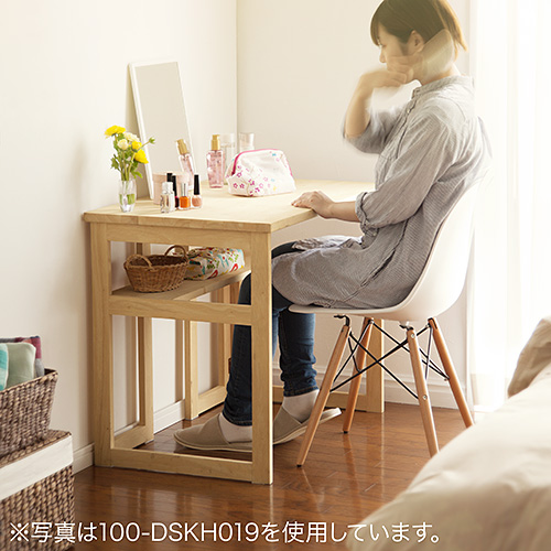 パソコンデスク（120cm幅・天然木・高さ70cm・中棚付） EZ1-DESKH020