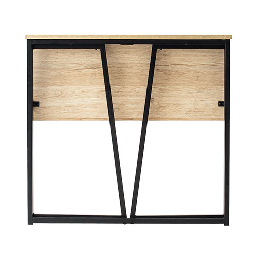 折りたたみデスク（コンパクトデスク・スリムデスク・W800mm・D395mm・ライトブラウン・収納・テレワーク）