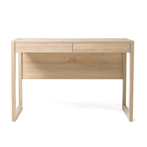 【アウトレット･訳あり・セール】パソコンデスク（書斎デスク・幅105cm・奥行50cm・引き出し付き・テレワーク・在宅勤務・木目調・ライトブラウン）