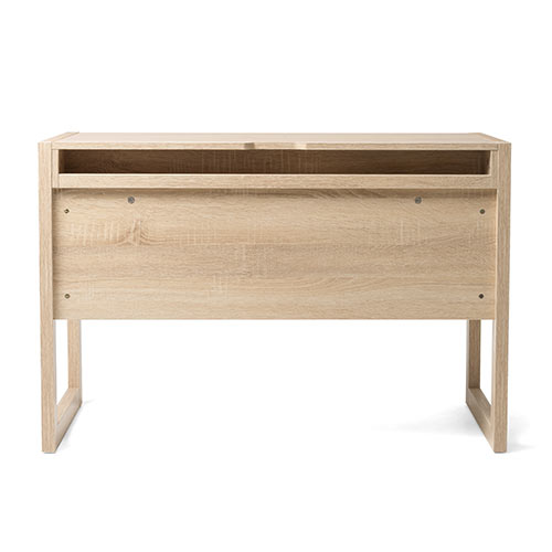 【アウトレット･訳あり・セール】パソコンデスク（書斎デスク・幅105cm・奥行50cm・引き出し付き・テレワーク・在宅勤務・木目調・ライトブラウン）