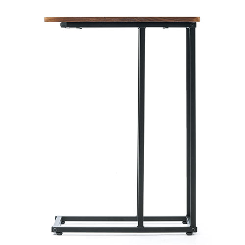 サイドテーブル（ナイトテーブル・ベッド・ソファー・タブレット・スマホスタンド・高さ63.5cm・テレワーク・シンプル・ブラウン）