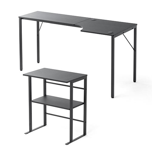 シェルフデスク（L字デスク・コーナーデスク・木製デスク・パソコンデスク・ロングデスク・幅140cm・幅160cm・幅200cm）