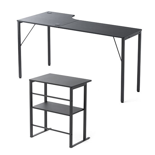 シェルフデスク（L字デスク・コーナーデスク・木製デスク・パソコンデスク・ロングデスク・幅140cm・幅160cm・幅200cm）