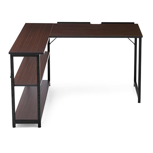 L字デスク （シェルフ付き・幅120cm・奥行50cm・コンパクト・スリム・コーナーデスク・リモートワーク・在宅勤務）