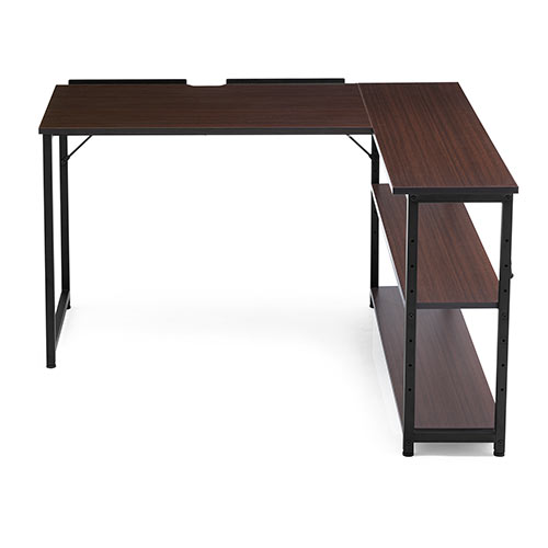 L字デスク （シェルフ付き・幅120cm・奥行50cm・コンパクト・スリム・コーナーデスク・リモートワーク・在宅勤務）