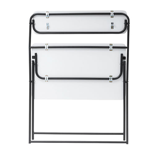 折りたたみデスク 折りたたみテーブル パソコンデスク 簡易デスク 省スペース 幅800mm 奥行400mm 棚付き ライトブラウン