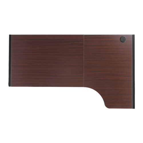 L字デスク（収納棚付き・幅120cm・奥行50cm・パソコンデスク・PCデスク・勉強机・学習机・ブラウン）