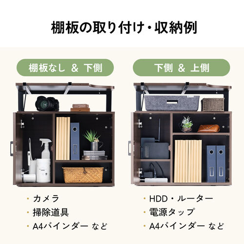 L字デスク（収納棚付き・幅120cm・奥行50cm・パソコンデスク・PCデスク・勉強机・学習机・ブラウン）