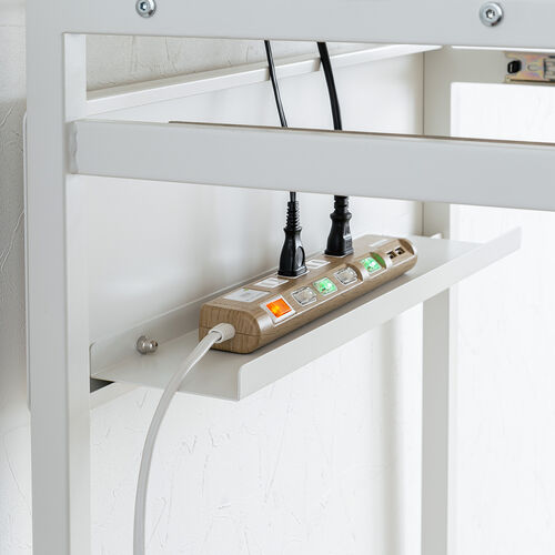 2WAYパソコンラック（分割使用可能・スリム・幅62cm・奥行き50cm・スライダー・中棚・マウステーブル付き）