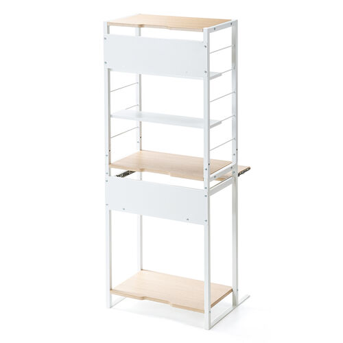 2WAYパソコンラック（分割使用可能・スリム・幅62cm・奥行き50cm・スライダー・中棚・マウステーブル付き）