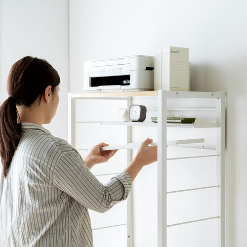 2WAYパソコンラック（分割使用可能・スリム・幅62cm・奥行き50cm・スライダー・中棚・マウステーブル付き）