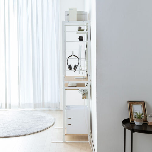 2WAYパソコンラック（分割使用可能・スリム・幅62cm・奥行き50cm・スライダー・中棚・マウステーブル付き）