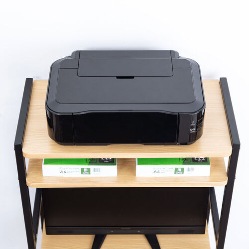 パソコンラック（4cmピッチ可変棚・スリムラック・幅63.4cm・奥行き33cm・スライダー・中棚・マウステーブル付き）