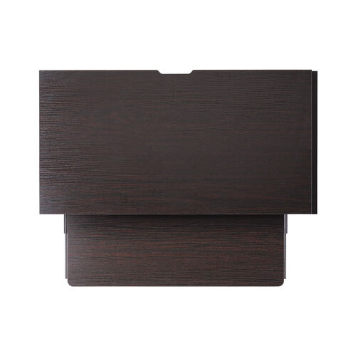 パソコンデスク（ワークデスク・天板拡張・横幅最大110cm・バタフライデスク・リモートワーク・テレワーク・奥行45cm・木目調・ブラウン ）