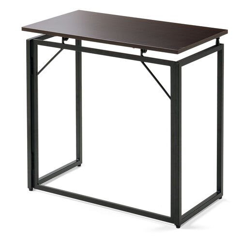 折りたたみデスク（折りたたみテーブル・コンパクトデスク・省スペース・幅73cm・奥行40cm・ブラウン）