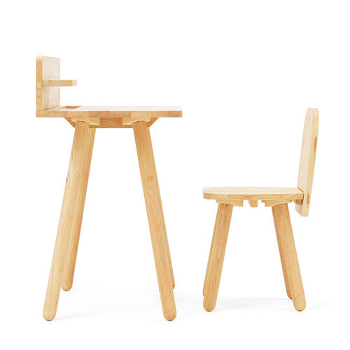 天然木テーブル（天然木デスク・チェアセット・省スペース・コンパクト・パソコンデスク・平机・幅75cm）