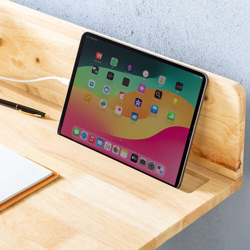 天然木テーブル（天然木デスク・チェアセット・省スペース・コンパクト・パソコンデスク・平机・幅75cm）