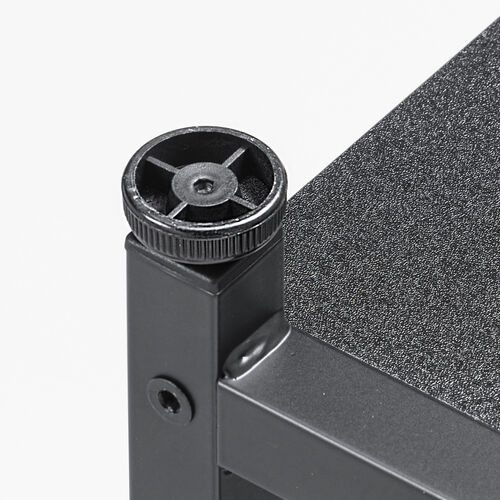 棚付きデスク（シェルフデスク・パソコンデスク・収納ラック・幅107cm・奥行52cm・棚付き・ブラック）