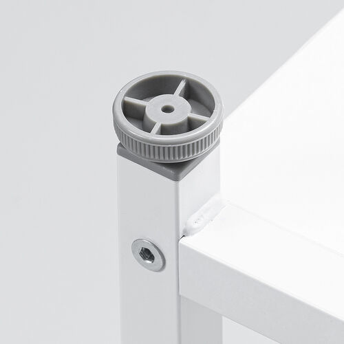 棚付きデスク（シェルフデスク・パソコンデスク・収納ラック・幅107cm・奥行52cm・棚付き・ホワイト）