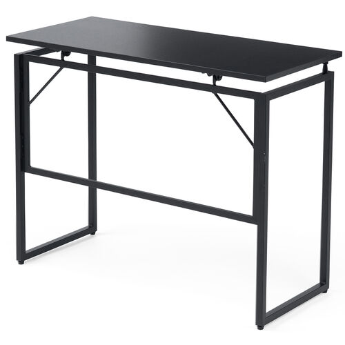 折りたたみデスク（折りたたみテーブル・コンパクトデスク・省スペース・リビング学習・幅90cm・奥行40cm・ブラック）