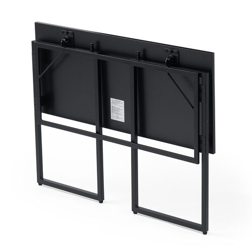 折りたたみデスク（折りたたみテーブル・コンパクトデスク・省スペース・リビング学習・幅90cm・奥行40cm・ブラック）