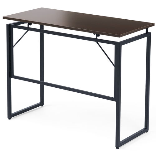 折りたたみデスク（折りたたみテーブル・コンパクトデスク・省スペース・リビング学習・幅90cm・奥行40cm・ブラウン）