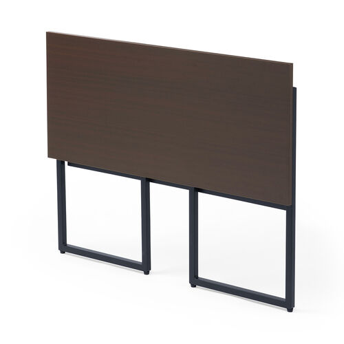 折りたたみデスク（折りたたみテーブル・コンパクトデスク・省スペース・リビング学習・幅90cm・奥行40cm・ブラウン）