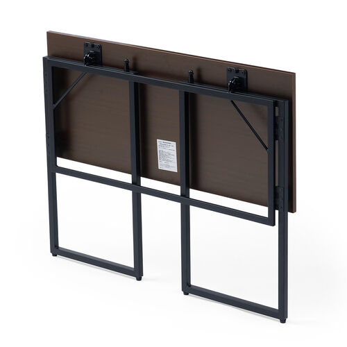 折りたたみデスク（折りたたみテーブル・コンパクトデスク・省スペース・リビング学習・幅90cm・奥行40cm・ブラウン）