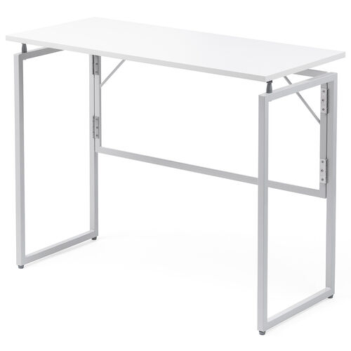 折りたたみデスク（折りたたみテーブル・コンパクトデスク・省スペース・リビング学習・幅90cm・奥行40cm・ホワイト）