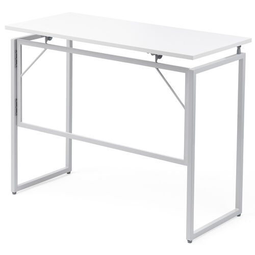 折りたたみデスク（折りたたみテーブル・コンパクトデスク・省スペース・リビング学習・幅90cm・奥行40cm・ホワイト）
