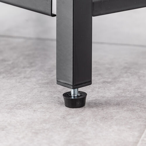 折りたたみデスク（折りたたみテーブル・コンパクトデスク・リビング学習・収納棚・省スペース・幅65cm・奥行53cm・棚つき・多機能テーブル・ブラウン）