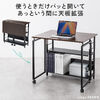 折りたたみデスク（折りたたみテーブル・コンパクトデスク・リビング学習・収納棚・省スペース・幅65cm・奥行53cm・棚つき・多機能テーブル・ホワイト）