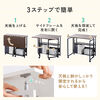 折りたたみデスク（折りたたみテーブル・コンパクトデスク・リビング学習・収納棚・省スペース・幅80cm・奥行60cm・棚つき・多機能テーブル・ブラウン）