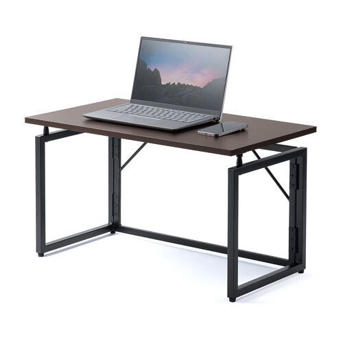 折りたたみデスク（折りたたみテーブル・コンパクトデスク・ローデスク・省スペース・リビング学習・幅70cm・奥行40cm・高さ40cm・ブラウン）