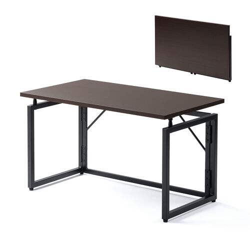 折りたたみデスク（折りたたみテーブル・コンパクトデスク・ローデスク・省スペース・リビング学習・幅70cm・奥行40cm・高さ40cm・ブラウン）