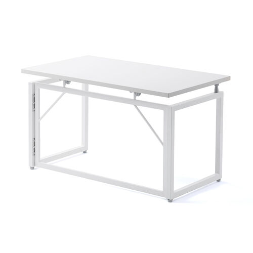 折りたたみデスク（折りたたみテーブル・コンパクトデスク・ローデスク・省スペース・リビング学習・幅70cm・奥行40cm・高さ40cm・ホワイト）