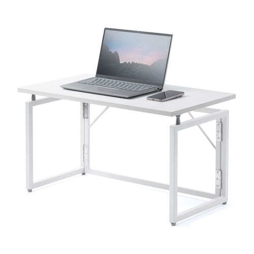 折りたたみデスク（折りたたみテーブル・コンパクトデスク・ローデスク・省スペース・リビング学習・幅70cm・奥行40cm・高さ40cm・ホワイト）