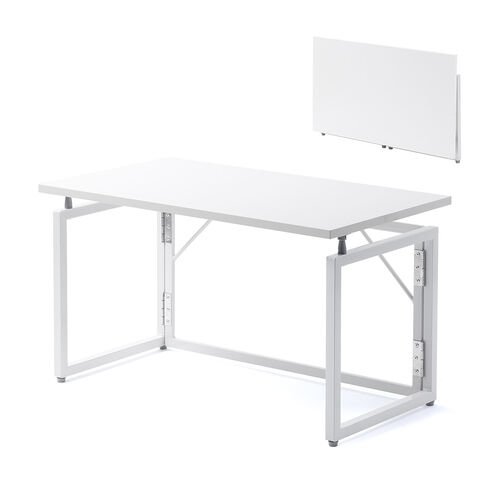 折りたたみデスク（折りたたみテーブル・コンパクトデスク・ローデスク・省スペース・リビング学習・幅70cm・奥行40cm・高さ40cm・ホワイト）