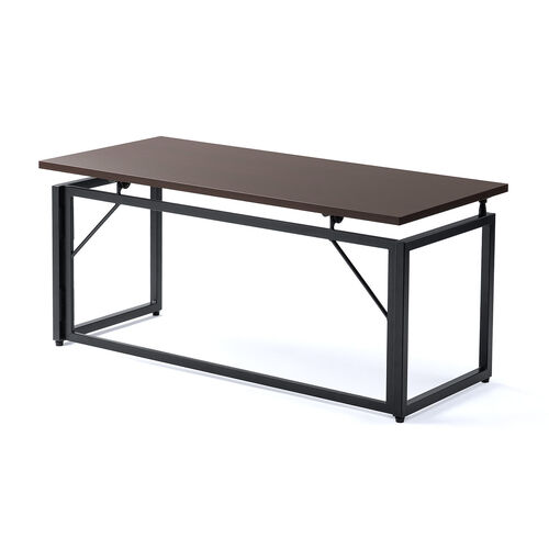 折りたたみデスク（折りたたみテーブル・コンパクトデスク・ローデスク・省スペース・リビング学習・幅90cm・奥行40cm・高さ40cm・ブラウン）