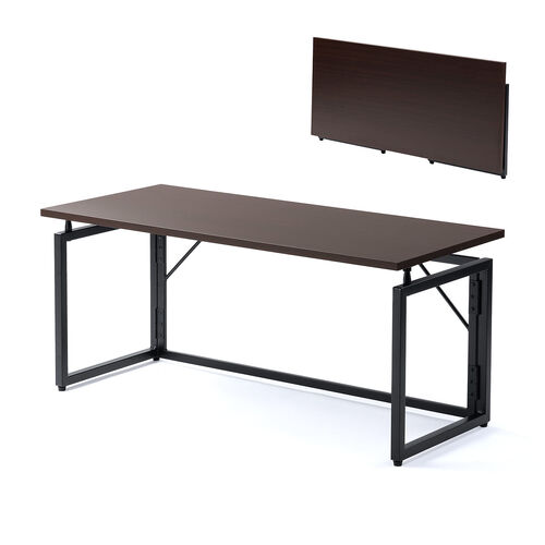 折りたたみデスク（折りたたみテーブル・コンパクトデスク・ローデスク・省スペース・リビング学習・幅90cm・奥行40cm・高さ40cm・ブラウン）