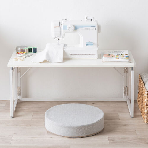 折りたたみデスク（折りたたみテーブル・コンパクトデスク・ローデスク・省スペース・リビング学習・幅90cm・奥行40cm・高さ40cm・ホワイト）