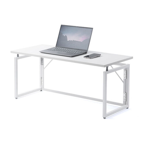 折りたたみデスク（折りたたみテーブル・コンパクトデスク・ローデスク・省スペース・リビング学習・幅90cm・奥行40cm・高さ40cm・ホワイト）