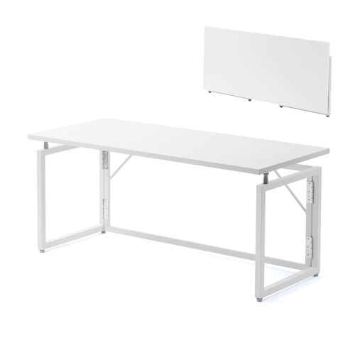 折りたたみデスク（折りたたみテーブル・コンパクトデスク・ローデスク・省スペース・リビング学習・幅90cm・奥行40cm・高さ40cm・ホワイト）