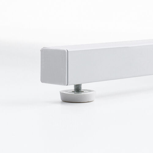 パソコンラック（パソコンデスク・横幅85cm・奥行50cm・シェルフデスク・収納棚付き・天板高さ可変・棚可変・クランプ取付・有孔ボード・ホワイト）