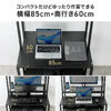 パソコンラック（パソコンデスク・横幅85cm・奥行60cm・シェルフデスク・収納棚付き・天板高さ可変・棚可変・クランプ取付・有孔ボード・ブラック）