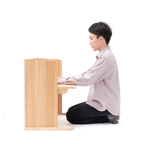 ローデスク（ローテーブル・高さ可変・座デスク・書斎デスク・木目調・畳）