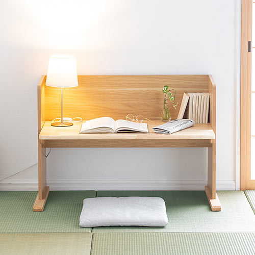 ローデスク（ローテーブル・高さ可変・座デスク・書斎デスク・木目調・畳）