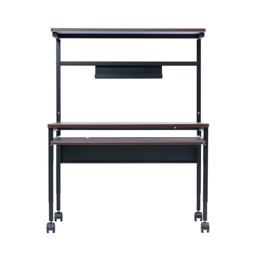 ローデスク（座デスク・パソコンデスク・高さ可変・スリム・幅850mm・奥行530mm・タップトレイ・スライダー・キャスター付き）