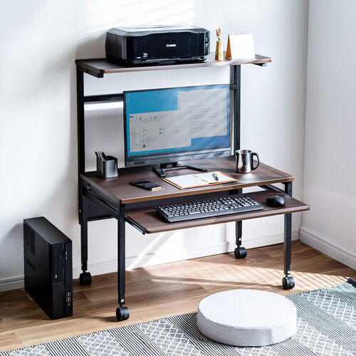 ローデスク（座デスク・パソコンデスク・高さ可変・スリム・幅850mm・奥行530mm・タップトレイ・スライダー・キャスター付き）